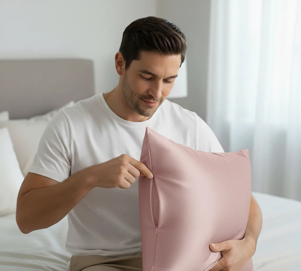 guminė rožinė pagalvės užvalkalas | SleepSpace