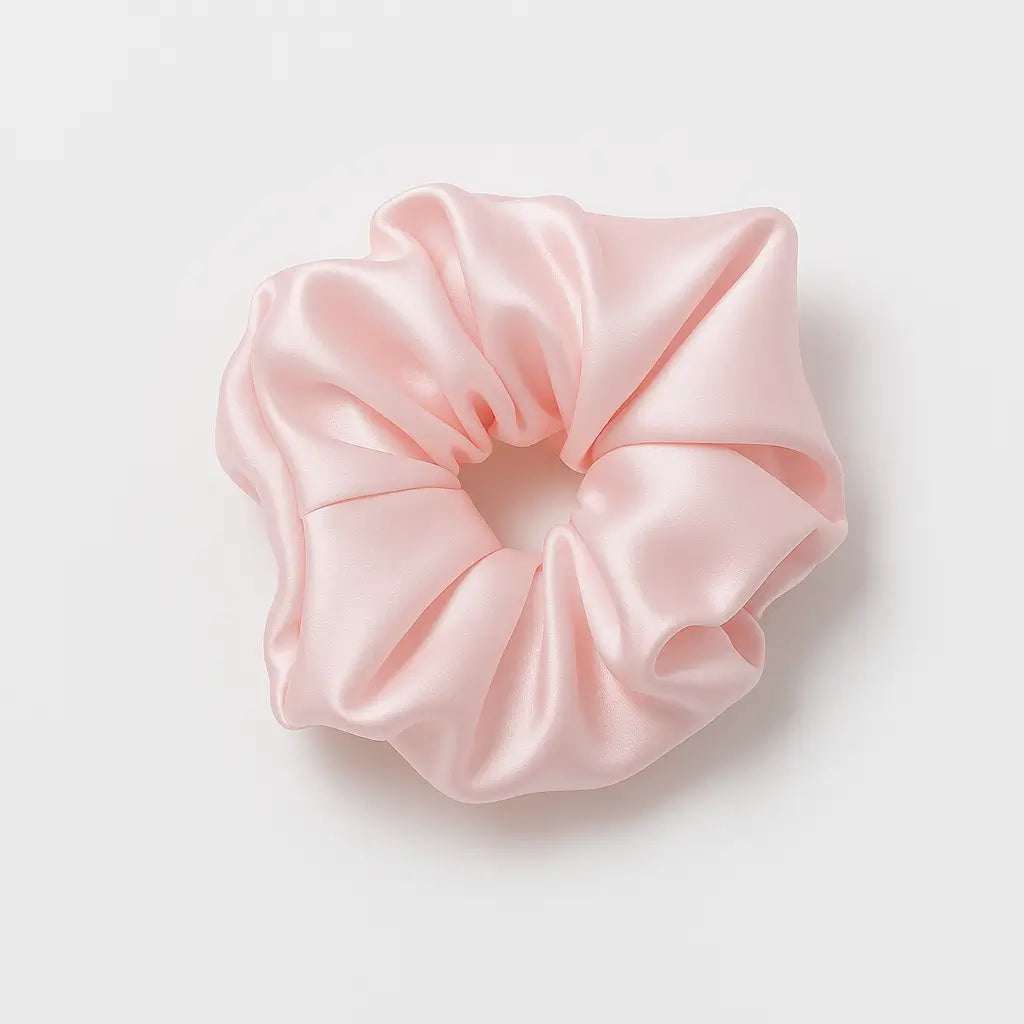 Rožinė šilkinė plaukų gumytė SleepSpace